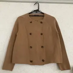 Human woman コットン　ジャケット　カーディガン　ベージュ　M