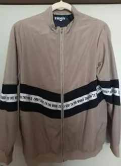 ziddy ラインロゴ配色ブルゾン ジャケット アウター ブラウン