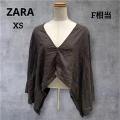 ザラ ZARA リネン混 麻混　ドルマン 変形カットソー オーバーサイズ