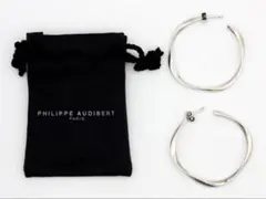 PHILIPPE AUDIBERT フープピアス シルバーカラー 4センチサイズ - メルカリ