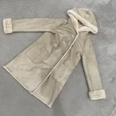 Dignité collier ムートン風コート　ベージュ　真冬　あったか