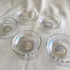 虹色ガラスボウル オーロラ 5個セット 昭和レトロ ヴィンテージ アンティーク