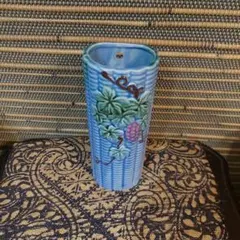 壁掛け花瓶⭐とうもろこしの様な柄⭐葡萄柄⭐オブジェクト⭐和風レトロのサムネイル