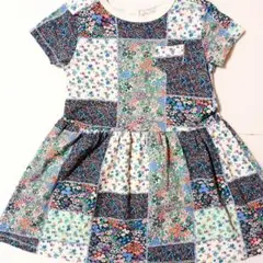 ​​Next ネクスト花柄 パッチワーク風 ワンピース 110cm　半袖　女の子