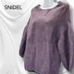 SNIDEL スナイデル ラクーンミニニットワンピース 長袖ニット サイズF