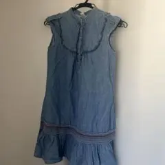 Zara kids 152デニムブルー ノースリーブワンピース