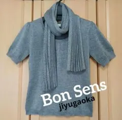 Bon Sens ボンサンス　ストール付 シルバーラメ ニットセーター‼️