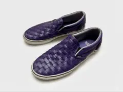 VANS VAULT レザー編み込み スリッポン パープル 26.5 廃盤