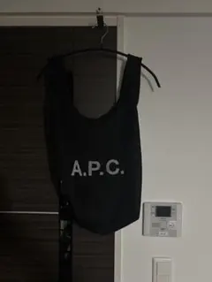 APC ロゴ メッシュトートバッグ ブラックのサムネイル