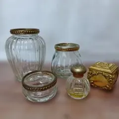 ガラス装飾瓶セット
