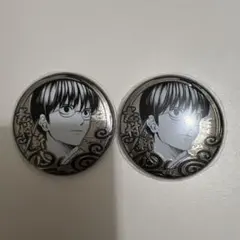 銀魂 銀魂展 はたちのつどい シルバーソウル缶バッジ 志村新八2つセット