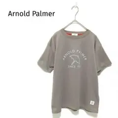 アーノルドパーマー レディース グレージュ 半袖Tシャツ M ロゴプリント