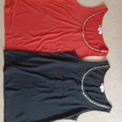 ビーズ付きタンクトップセット