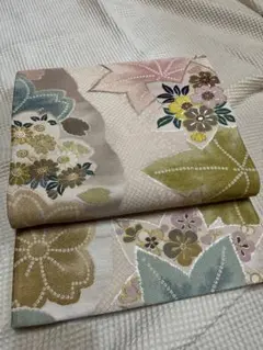 名古屋帯　正絹　西陣織　唐織　極上　中古　アイボリー　桜　【mm684】 名古屋帯 正絹 西陣織 唐織 極上 中古 アイボリー 桜 【mm684】 - メルカリ