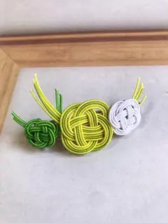 菜の花結びバレッタ