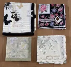 新品　サンローラン　ニナリッチ　森英恵　バレンチノ　ハンカチ4枚セット