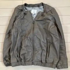 1.30 SHIPS シップス 羊革 レザージャケット グレージュM ノーカラー