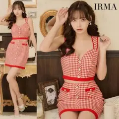 IRMA イルマ 千鳥柄 パールボタン セットアップミニドレス sugar