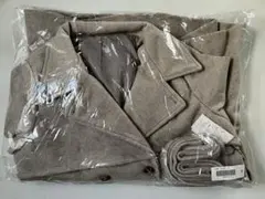 GRL 襟2wayリボンベルト付きフェイクウールトレンチコート