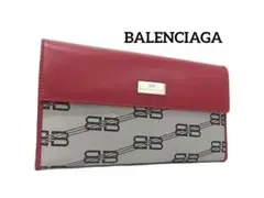 美品 バレンシアガ ナイロンキャンバス×レザー 三つ折り 長財布 ウォレットのサムネイル