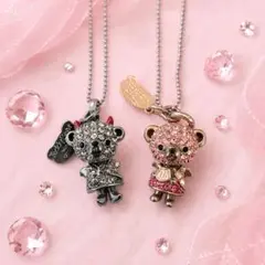 ネックレス Teddy Bear ラインストーン くま キラキラ　セオドアのサムネイル