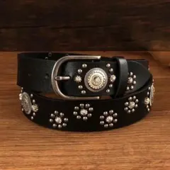 おしゃれ アメカジ ウエスタン y2k 古着 カジュアル ベルト ブラック 黒