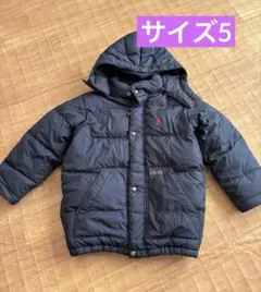 Ralph Lauren フード付きダウンコート ネイビー　110 120