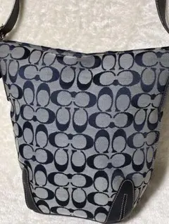 coachシグネチャー　ワンショルダーバッグ キャンバス　レザー