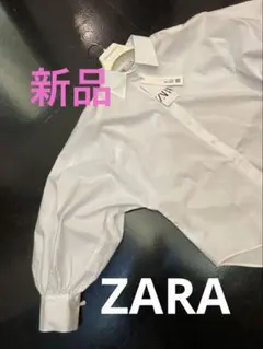フォロー引 新品未使用タグZARA TRF コットン100% 袖ぷっくりバルーン