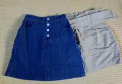 8月限定！おまとめ売り！フレアスカートと薄手のアラマンダタイトスカート2点セット