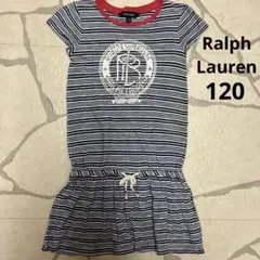 (120)Ralph Lauren ストライプ 半袖ワンピース