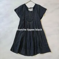 フランシュリッペブラック　半袖　膝丈　ワンピース　レース　M ネイビーのサムネイル