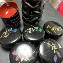 お値下げしました@まとめて@桂由美　漆器 椀と蓋のセット