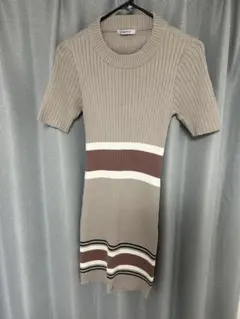 リップサービス　リブニットワンピース バックオープン　背中開き