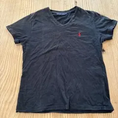 Ralph Lauren VネックTシャツ M 黒　レディース