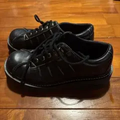 SKECHERS レザー ブラック スニーカー