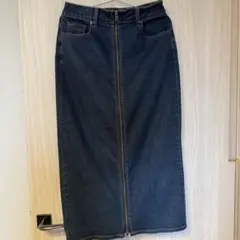 GU デニムジップナロースカート Мサイズ