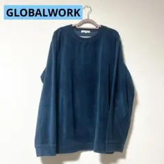 GLOBAL WORK グローバルワーク　ベロア風トップス　メンズ