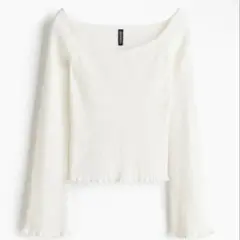 H＆M オフショルダー リブニットトップス Mサイズ 完売商品