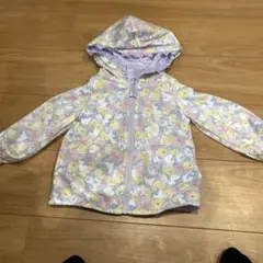 パステル花柄フード付きジャケット