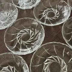 ガラスプレート　レトロなガラスのお皿　9個set