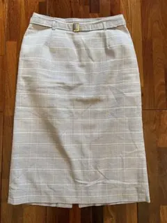 NATURAL BEAUTY BASIC チェック柄タイトスカート Sサイズ