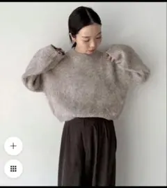 selectmocaヘアリーショートニット