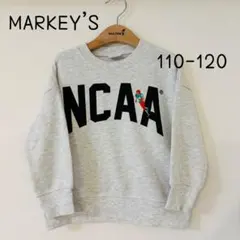 【110-120】マーキーズ キッズ NCAA トレーナー 長袖 グレー