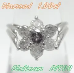 pt900 ダイヤモンド 1.00ct オリジナリティな デザインリング - メルカリ