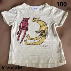 6°vocaLe キッズ Tシャツ イラストプリント