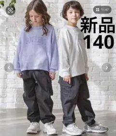 GLOBAL WORK キッズ 新品 140㎝ カーゴパンツ ブラック