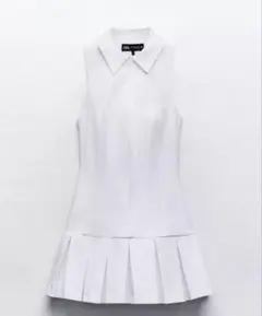 ZARA 襟付きノースリーブワンピース S