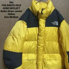 90sNORTH FACE GORE DRYLOFTバルトロ ダウンM イエロー