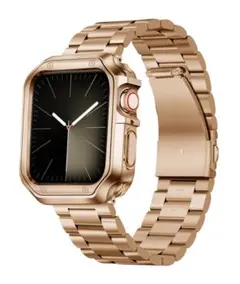 匿名配送❤️ コンパチブル Apple Watch バンド ピンクゴールド